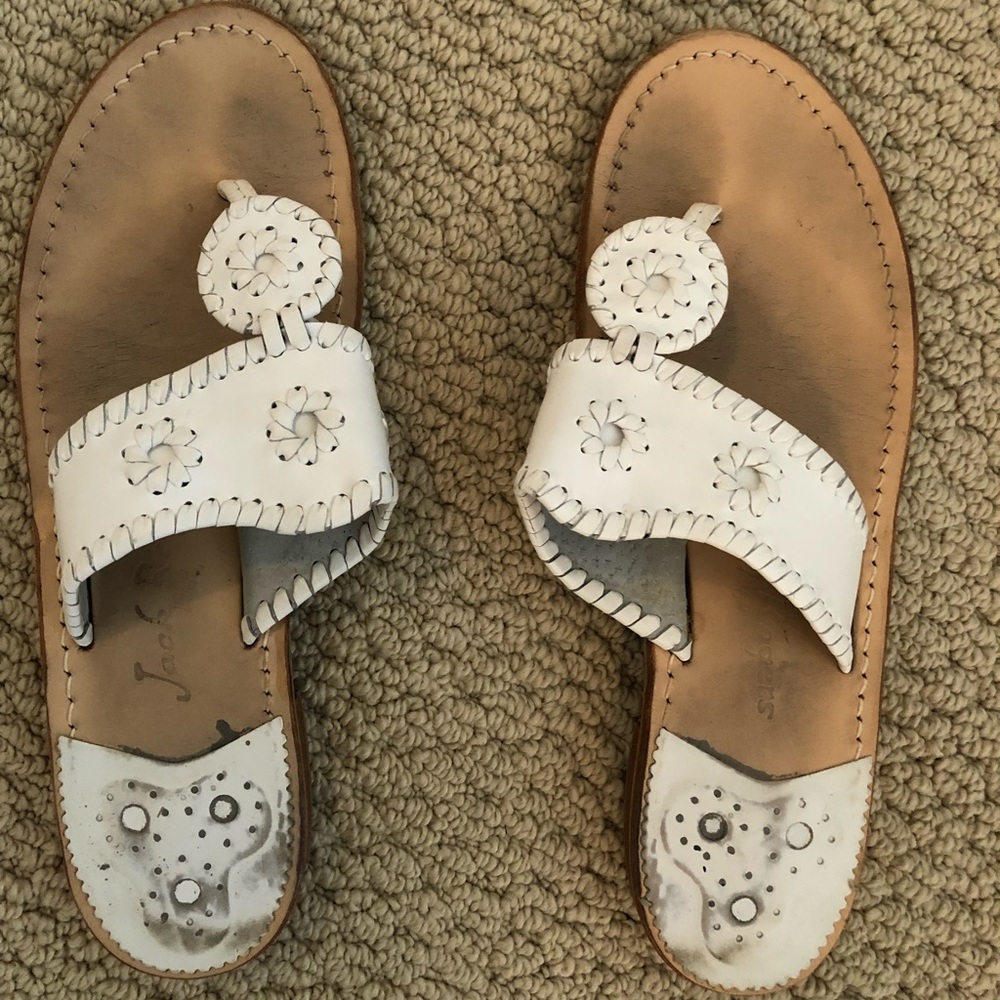 White Jack Rogers sandals